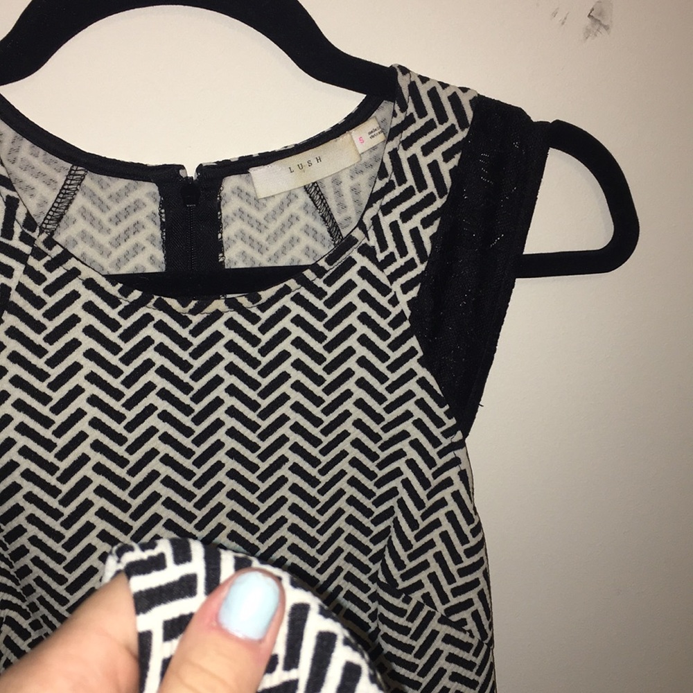 White and Black Skater Dress